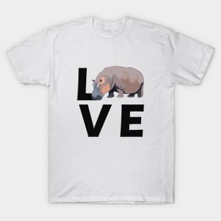 Hippo - Love Hippopotamus T-Shirt